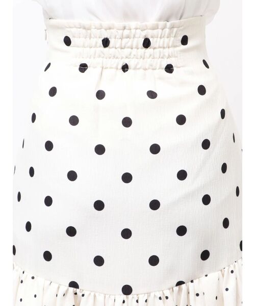 dazzlin（ダズリン）の「ドットジャカードイレヘムスカート（スカート・レディース・ブラック/アイボリー・MEDIUM/SMALL）」の9枚目の写真
