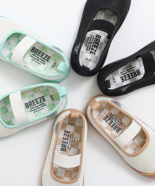 BREEZE(ブリーズ)の「メッシュ上履き(スリッポン・キッズ・ベージュ/ミント/ブラック・16/15 /14/19/18/17)」の5枚目の写真