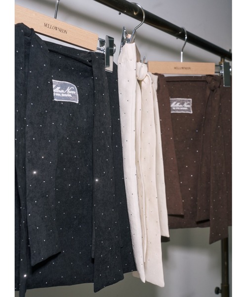 mellowneon（メロウネオン）の「マルチウェイビジューリボントートバッグ（トートバッグ・レディース・ブラック/アイボリー/ブラウン・FREE）」の5枚目の写真