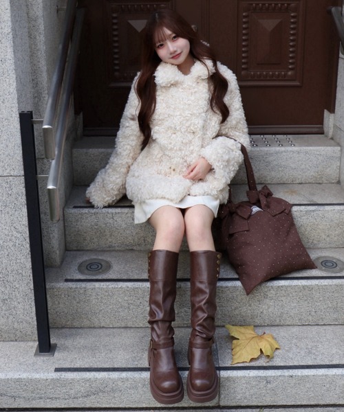 mellowneon（メロウネオン）の「マルチウェイビジューリボントートバッグ（トートバッグ・レディース・ブラック/アイボリー/ブラウン・FREE）」の17枚目の写真