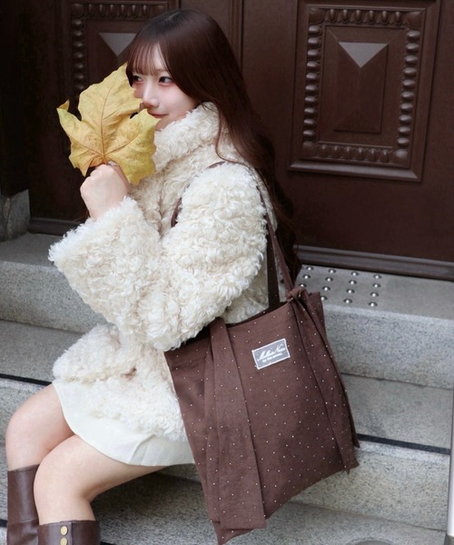 mellowneon（メロウネオン）の「マルチウェイビジューリボントートバッグ（トートバッグ・レディース・ブラック/アイボリー/ブラウン・FREE）」の18枚目の写真