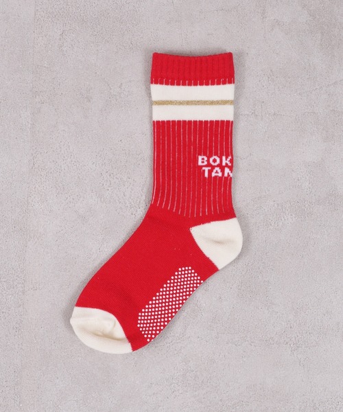 BOKU HA TANOSII（ボク　ハ　タノシイ）の「【BOKU HA TANOSII】別注ラメラインソックス/16-18cm（ソックス/靴下・キッズ・ホワイト/レッド/ブルー・16-18cm）」の7枚目の写真