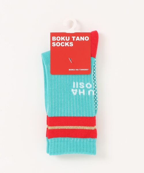 BOKU HA TANOSII（ボク　ハ　タノシイ）の「【BOKU HA TANOSII】別注ラメラインソックス/16-18cm（ソックス/靴下・キッズ・ホワイト/レッド/ブルー・16-18cm）」の11枚目の写真