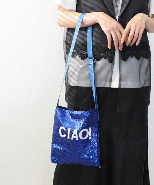 Three Four Time（ｽﾘｰﾌｫｰﾀｲﾑ）の「【Casselini】SPANGLE LOGOショルダー（ショルダーバッグ・レディース・シルバー/ブルー/グリーン/ブラック・FREE）」の4枚目の写真