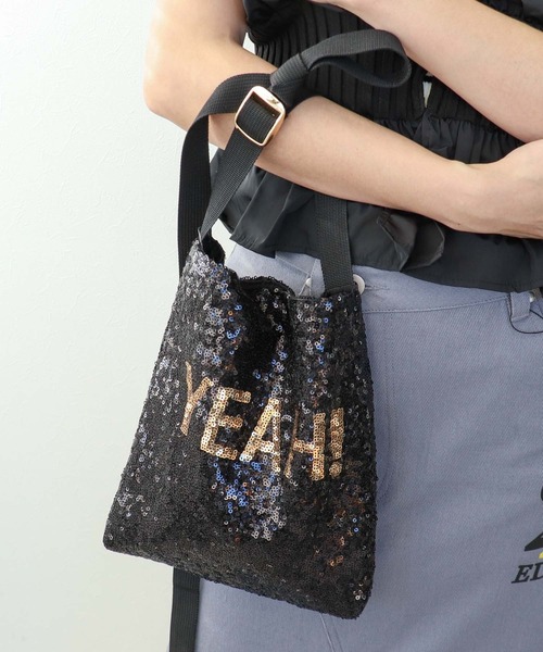 Three Four Time（ｽﾘｰﾌｫｰﾀｲﾑ）の「【Casselini】SPANGLE LOGOショルダー（ショルダーバッグ・レディース・シルバー/ブルー/グリーン/ブラック・FREE）」の7枚目の写真