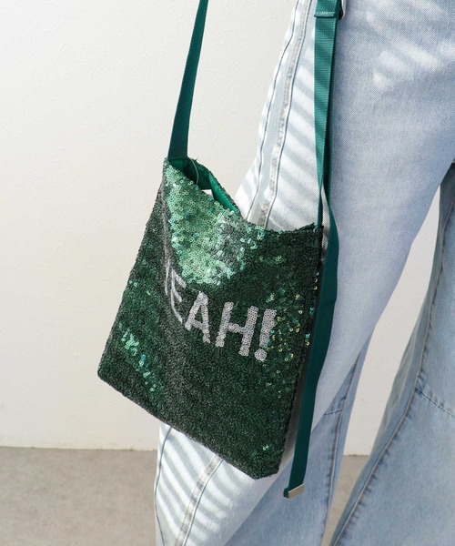 Three Four Time（ｽﾘｰﾌｫｰﾀｲﾑ）の「【Casselini】SPANGLE LOGOショルダー（ショルダーバッグ・レディース・シルバー/ブルー/グリーン/ブラック・FREE）」の10枚目の写真