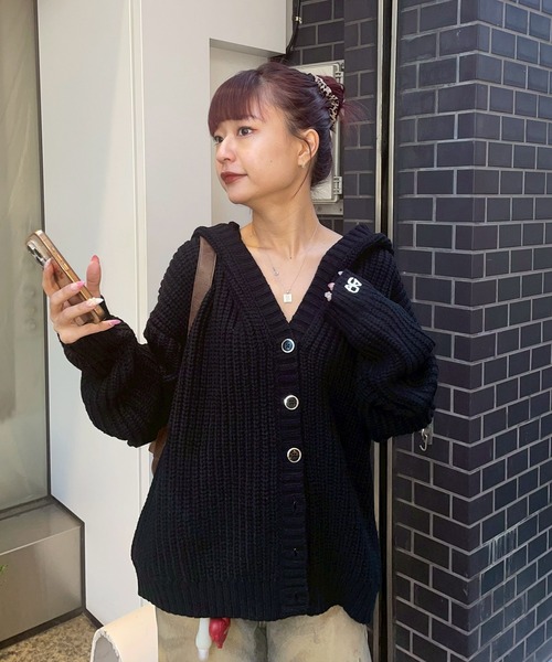 フーデッドニットカーディガン（カーディガン/ボレロ）｜ACLENT