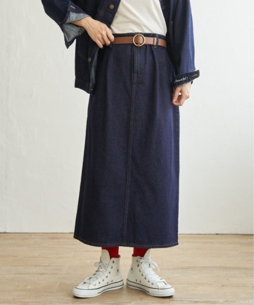 LBC(エルビーシー)の「【選べるセットアップ】LBC ステッチナロースカート(スカート・レディース・オフホワイト/ライトブルー/ネイビー・M/L)」の3枚目の写真