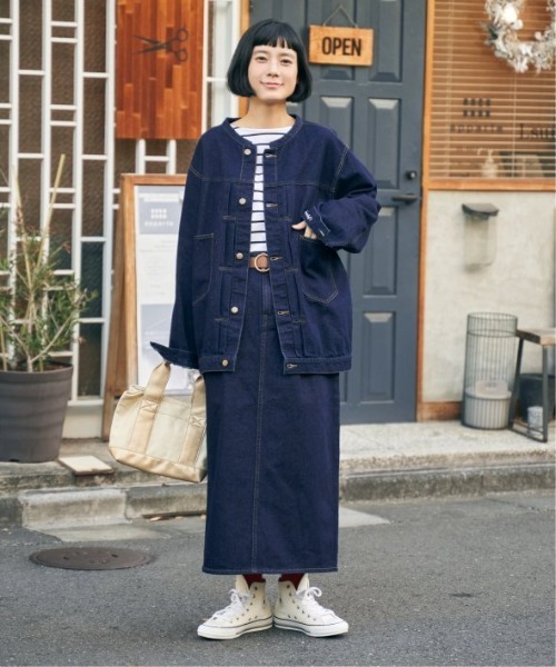 LBC(エルビーシー)の「【選べるセットアップ】LBC ステッチナロースカート(スカート・レディース・オフホワイト/ライトブルー/ネイビー・M/L)」の5枚目の写真