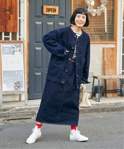 LBC(エルビーシー)の「【選べるセットアップ】LBC ステッチナロースカート(スカート・レディース・オフホワイト/ライトブルー/ネイビー・M/L)」の13枚目の写真