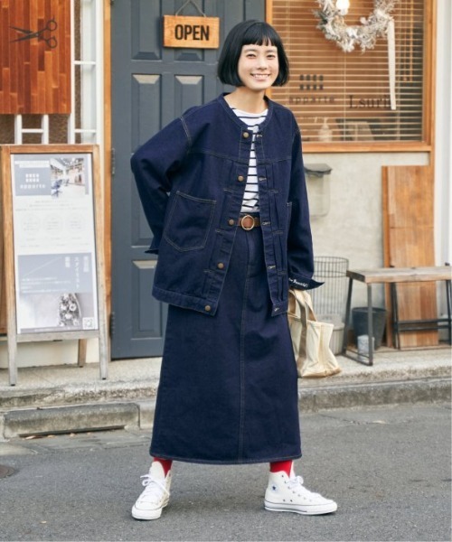 LBC(エルビーシー)の「【選べるセットアップ】LBC ステッチナロースカート(スカート・レディース・オフホワイト/ライトブルー/ネイビー・M/L)」の6枚目の写真