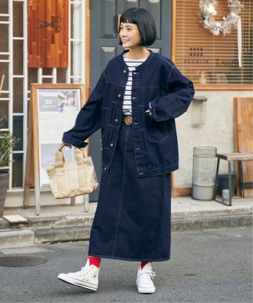 LBC(エルビーシー)の「【選べるセットアップ】LBC ステッチナロースカート(スカート・レディース・オフホワイト/ライトブルー/ネイビー・M/L)」の14枚目の写真