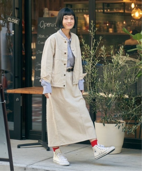 LBC(エルビーシー)の「【選べるセットアップ】LBC ステッチナロースカート(スカート・レディース・オフホワイト/ライトブルー/ネイビー・M/L)」の10枚目の写真