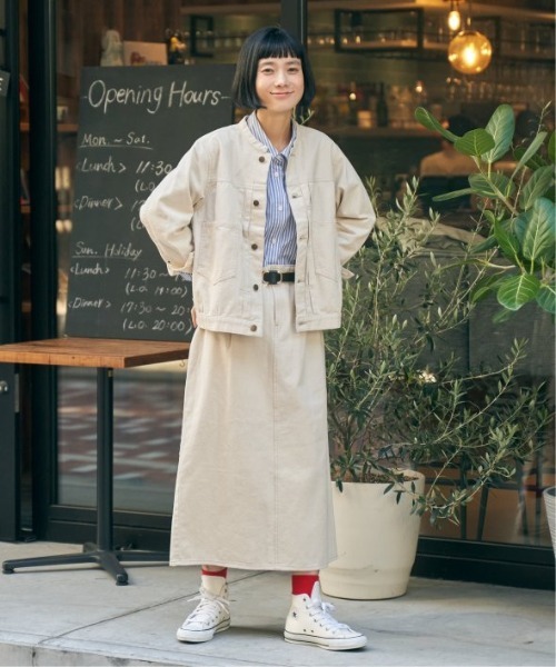 LBC(エルビーシー)の「【選べるセットアップ】LBC ステッチナロースカート(スカート・レディース・オフホワイト/ライトブルー/ネイビー・M/L)」の11枚目の写真