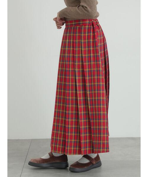 Samansa Mos2（サマンサ モスモス）の「【帯電防止裏地】柄アソートプリーツスカート（スカート・レディース・ベージュ/チャコールグレー/レッド/グリーン・F）」の12枚目の写真