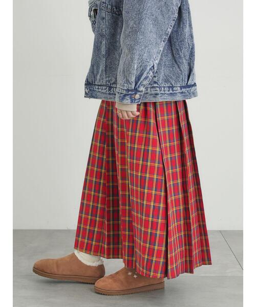 Samansa Mos2（サマンサ モスモス）の「【帯電防止裏地】柄アソートプリーツスカート（スカート・レディース・ベージュ/チャコールグレー/レッド/グリーン・F）」の16枚目の写真