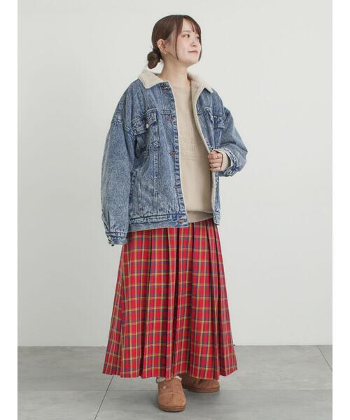 Samansa Mos2（サマンサ モスモス）の「【帯電防止裏地】柄アソートプリーツスカート（スカート・レディース・ベージュ/チャコールグレー/レッド/グリーン・F）」の19枚目の写真