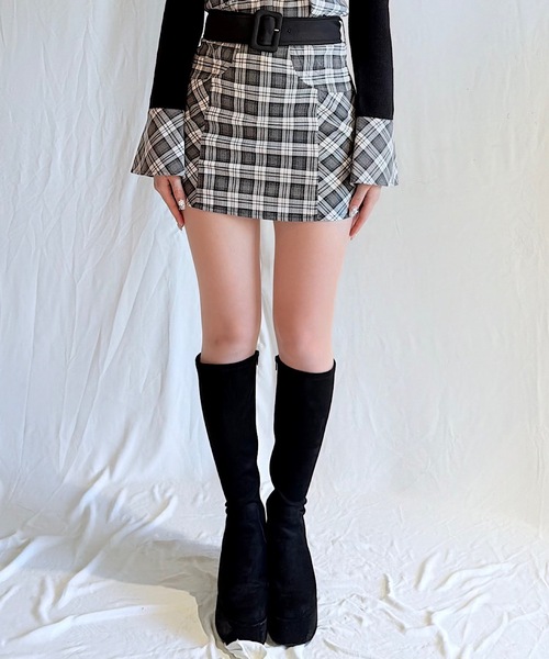 NOMAE（ノーマエ）の「【セットアップ対応】チェックミニタイトスカート（スカート・レディース・ホワイト系その他/ブラウン系その他/グレー系その他/ベージュ系その他・FREE）」の11枚目の写真