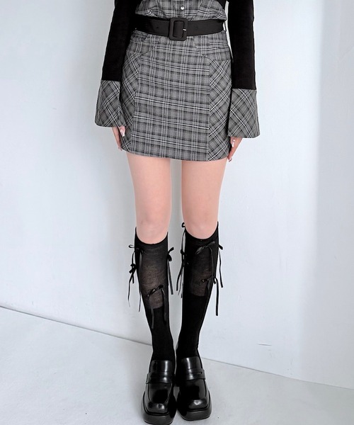 NOMAE（ノーマエ）の「【セットアップ対応】チェックミニタイトスカート（スカート・レディース・ホワイト系その他/ブラウン系その他/グレー系その他/ベージュ系その他・FREE）」の17枚目の写真
