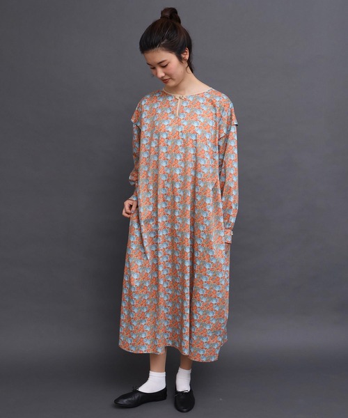I am I in fact...（アイアムアイインファクト）の「Liberty over china ドレス（ワンピース・レディース・グリーン/オレンジ・FREE）」の13枚目の写真