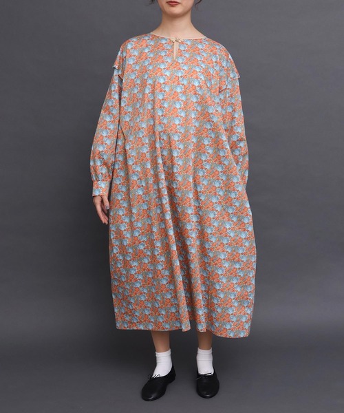I am I in fact...（アイアムアイインファクト）の「Liberty over china ドレス（ワンピース・レディース・グリーン/オレンジ・FREE）」の15枚目の写真