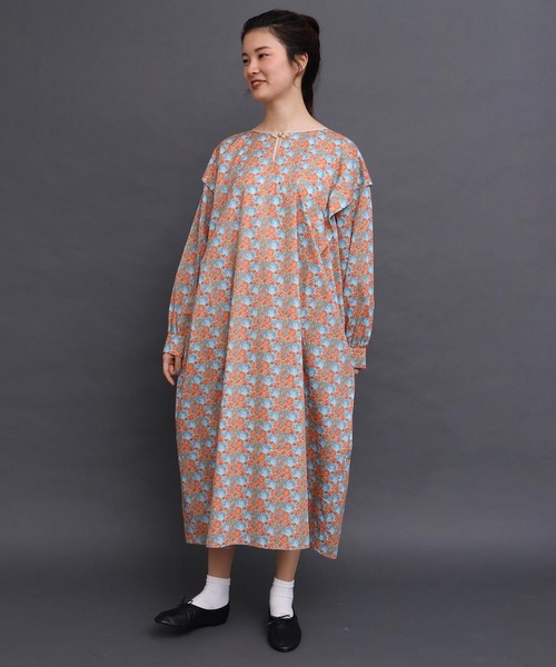 I am I in fact...（アイアムアイインファクト）の「Liberty over china ドレス（ワンピース・レディース・グリーン/オレンジ・FREE）」の9枚目の写真