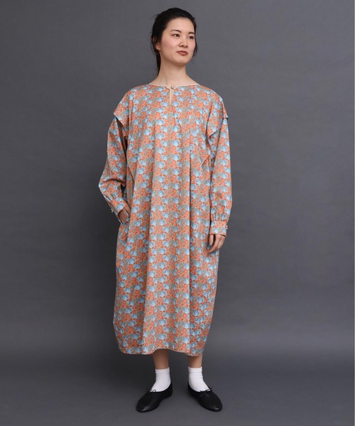 I am I in fact...（アイアムアイインファクト）の「Liberty over china ドレス（ワンピース・レディース・グリーン/オレンジ・FREE）」の14枚目の写真
