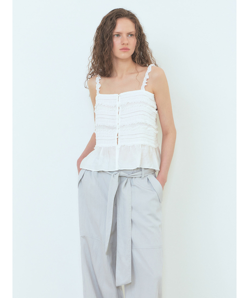 ETMON（エトモン）の「Back String Snap Pants Light Grey（その他パンツ・レディース・その他・FREE）」の4枚目の写真