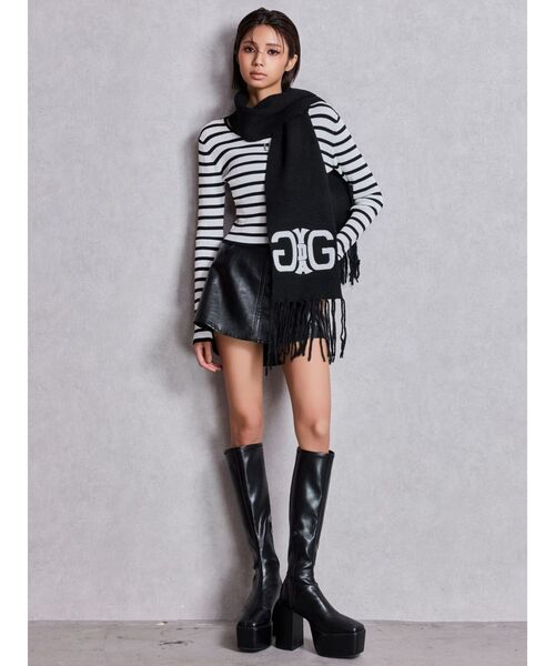 GYDA（ジェイダ）の「Symmetry GYDA original マフラー（マフラー・レディース・その他1/ブラック/その他2/グレー/その他・FREE）」の10枚目の写真