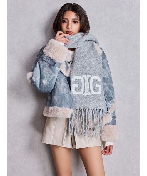 GYDA（ジェイダ）の「Symmetry GYDA original マフラー（マフラー・レディース・その他1/ブラック/その他2/グレー/その他・FREE）」の11枚目の写真