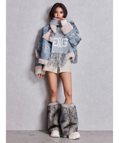 GYDA（ジェイダ）の「Symmetry GYDA original マフラー（マフラー・レディース・その他1/ブラック/その他2/グレー/その他・FREE）」の12枚目の写真