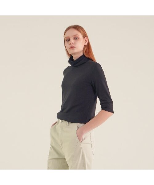 ACUD(アクド)の「Terry Turtle Neck Top_Black(Tシャツ/カットソー・レディース・ブラック・FREE)」の1枚目の写真