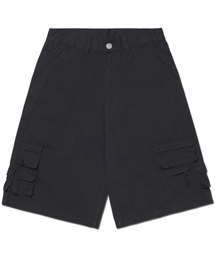 UTILITY CARGO SHORTS - WASHED BLACK