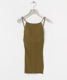 HAKUJI | HAKUJI　Random rib open back cami(キャミソール)