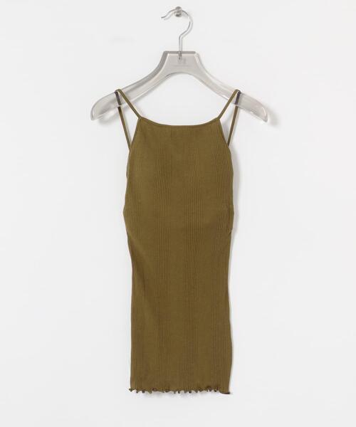 HAKUJI(ハクジ)の「HAKUJI Random rib open back cami(キャミソール・レディース・ボルドー・FREE)」の1枚目の写真