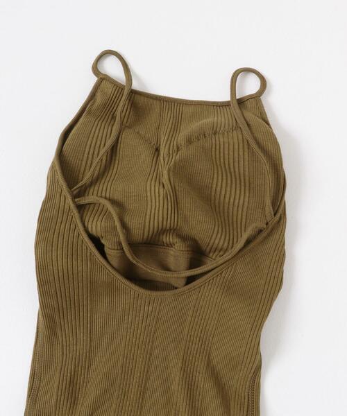 HAKUJI(ハクジ)の「HAKUJI Random rib open back cami(キャミソール・レディース・ボルドー・FREE)」の3枚目の写真