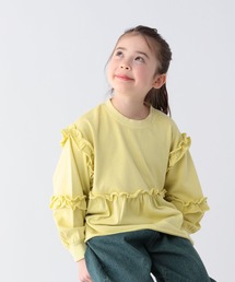 BAYFLOW（ベイフロー）の「[今すぐ着れて春にも活躍！]ウラケフリルプルオーバー(KIDS)（スウェット）」