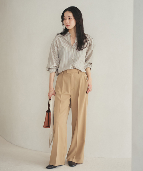 plage（プラージュ）の「5stripe adjust シャツ（シャツ/ブラウス・レディース・ブラウン系その他/キャメル/ベージュ/カーキ/サックスブルー・FREE）」の6枚目の写真