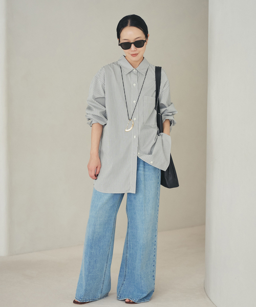 plage（プラージュ）の「5stripe adjust シャツ（シャツ/ブラウス・レディース・ブラウン系その他/キャメル/ベージュ/カーキ/サックスブルー・FREE）」の8枚目の写真