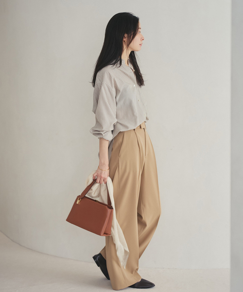 plage（プラージュ）の「5stripe adjust シャツ（シャツ/ブラウス・レディース・ブラウン系その他/キャメル/ベージュ/カーキ/サックスブルー・FREE）」の13枚目の写真