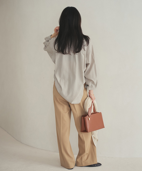 plage（プラージュ）の「5stripe adjust シャツ（シャツ/ブラウス・レディース・ブラウン系その他/キャメル/ベージュ/カーキ/サックスブルー・FREE）」の14枚目の写真