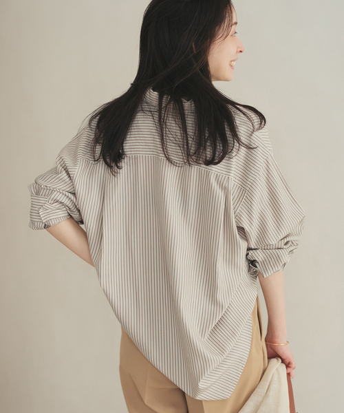 plage（プラージュ）の「5stripe adjust シャツ（シャツ/ブラウス・レディース・ブラウン系その他/キャメル/ベージュ/カーキ/サックスブルー・FREE）」の17枚目の写真