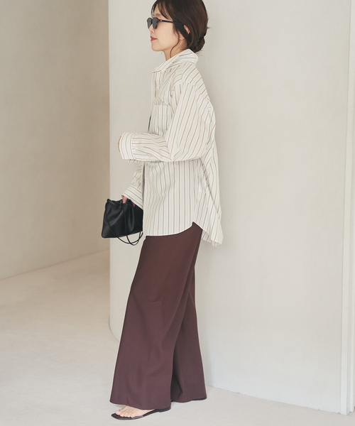 plage（プラージュ）の「5stripe adjust シャツ（シャツ/ブラウス・レディース・ブラウン系その他/キャメル/ベージュ/カーキ/サックスブルー・FREE）」の19枚目の写真