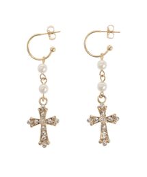 EVRIS（エヴリス）の「STONE CROSS MOTIF ピアス（ピアス（両耳用））」