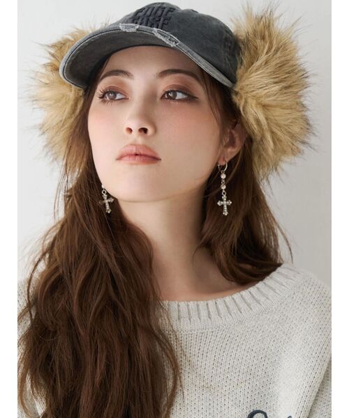 EVRIS（エヴリス）の「STONE CROSS MOTIF ピアス（ピアス（両耳用）・レディース・シルバー/ゴールド・FREE）」の8枚目の写真