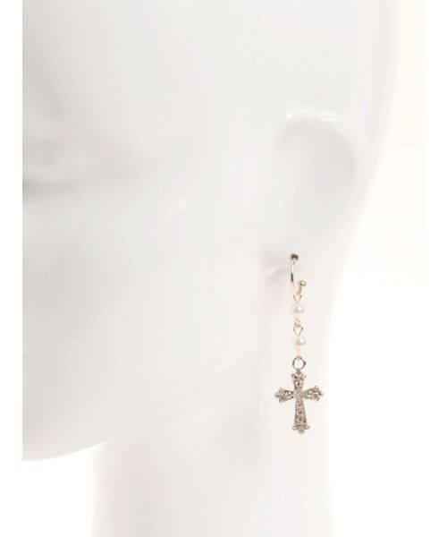 EVRIS（エヴリス）の「STONE CROSS MOTIF ピアス（ピアス（両耳用）・レディース・シルバー/ゴールド・FREE）」の16枚目の写真