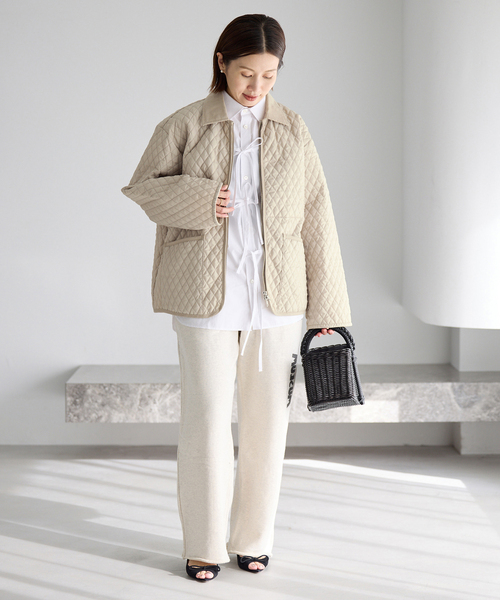 IENA（イエナ）の「LAVENHAM/ラベンハム 別注 TEYNHAM MENS ブルゾン（その他アウター・レディース・ベージュ/カーキ・FREE）」の6枚目の写真