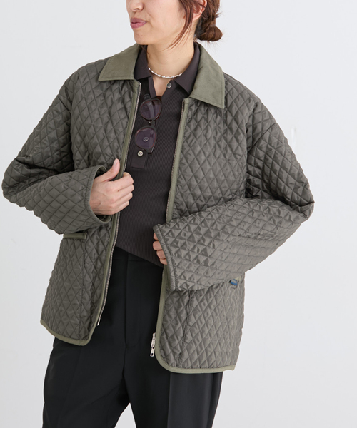 IENA（イエナ）の「LAVENHAM/ラベンハム 別注 TEYNHAM MENS ブルゾン（その他アウター・レディース・ベージュ/カーキ・FREE）」の10枚目の写真