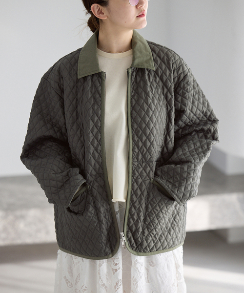 IENA（イエナ）の「LAVENHAM/ラベンハム 別注 TEYNHAM MENS ブルゾン（その他アウター・レディース・ベージュ/カーキ・FREE）」の17枚目の写真