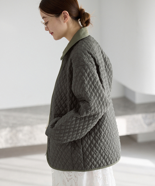 IENA（イエナ）の「LAVENHAM/ラベンハム 別注 TEYNHAM MENS ブルゾン（その他アウター・レディース・ベージュ/カーキ・FREE）」の19枚目の写真